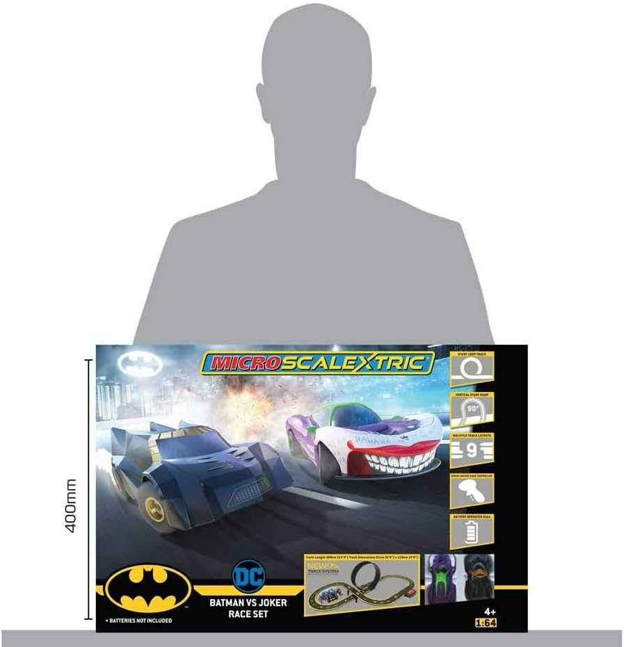 Състезателна писта с колa Батман Batman Батмобил и Джокера с лупинг