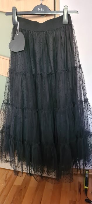 Fustă lungă din tull