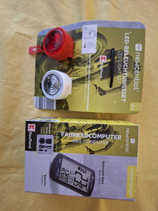 Computer Bicicleta wireless  si  set de lumini pentru bicicletă