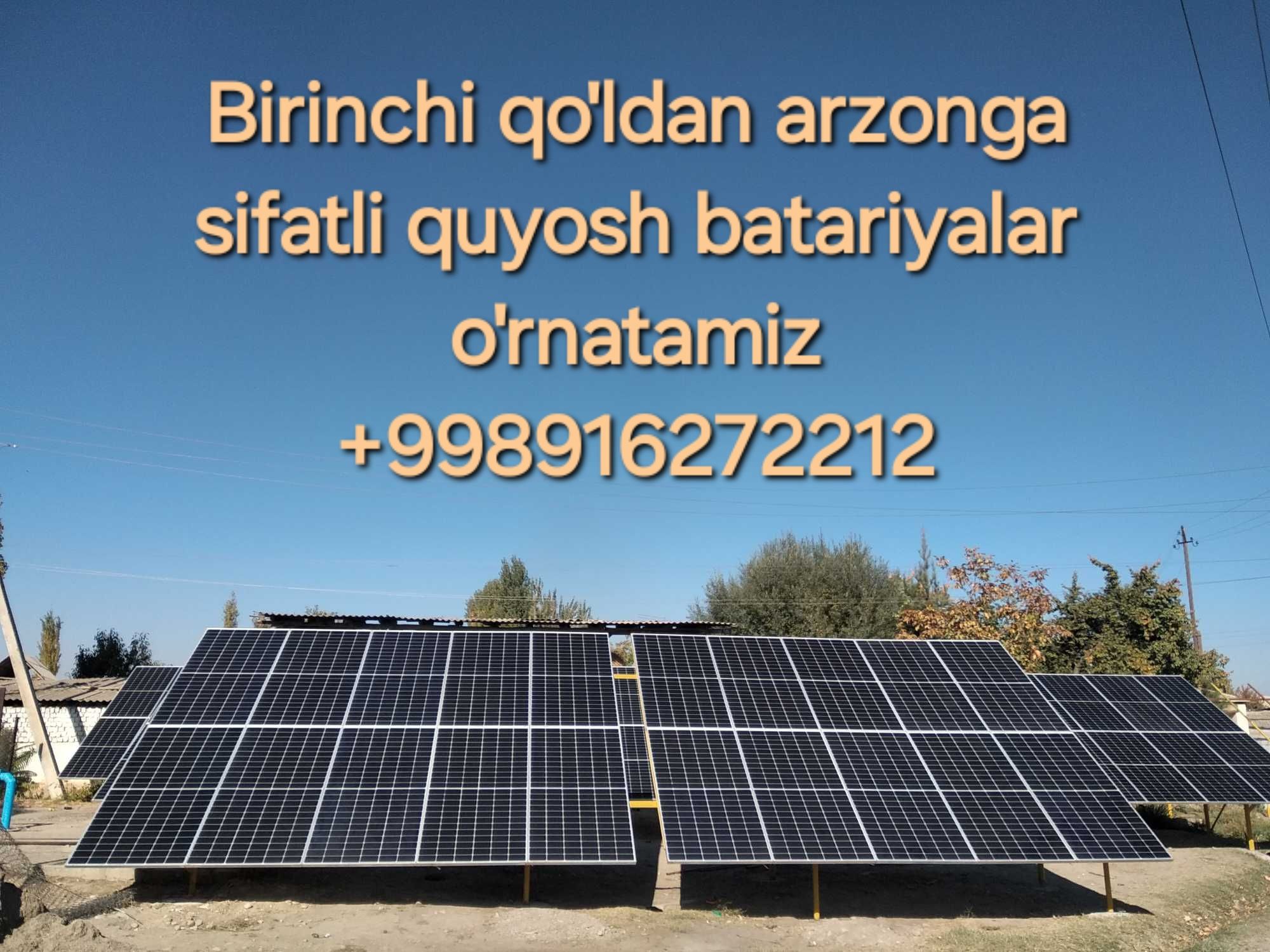 Quyosh batariyalar o'rnatamiz