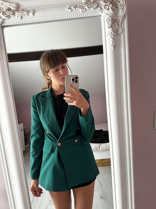 Зелено дамско сако