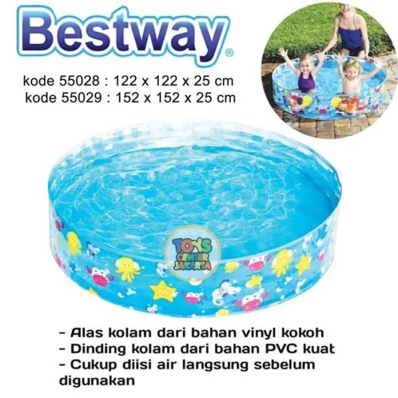 Бассейн с жёсткой стенкой 152х25 см Bestway 55029