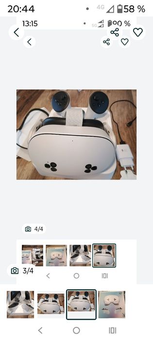 Ochelari VR Meta Quest 3S, 128 GB, Alb