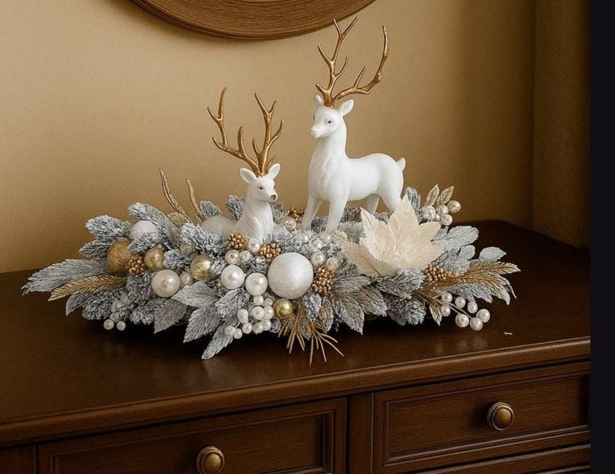 Aranjamente de Crăciun handmade și lumânări parfumate