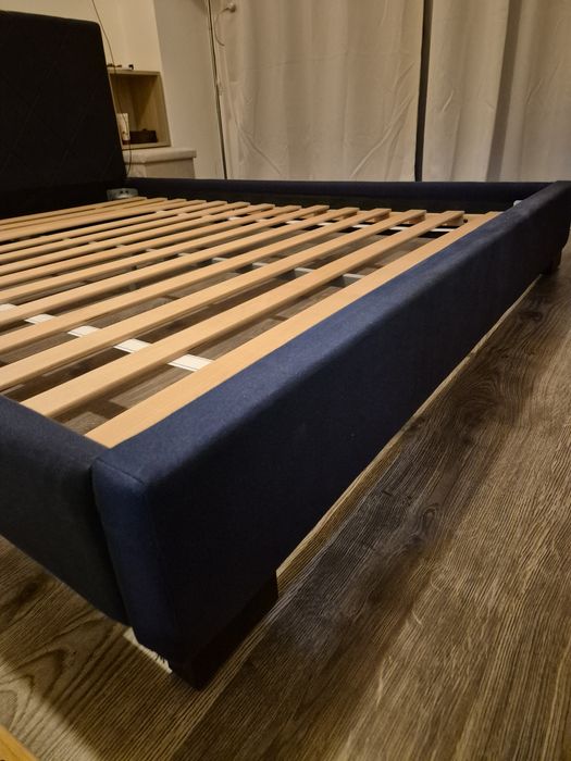 Cadru Pat Matrimonial Tapitat (160x200) + Somieră Inclusă