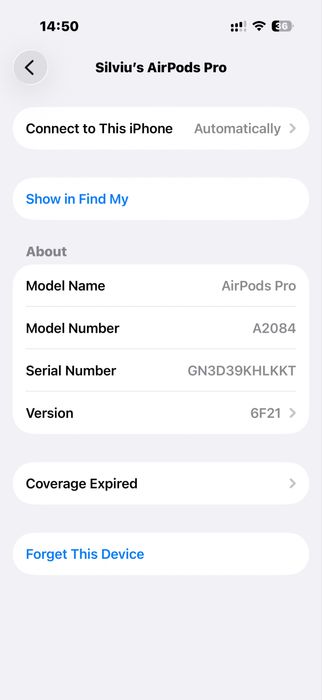 Casti Apple airpods pro 1 originale casca stanga charging case