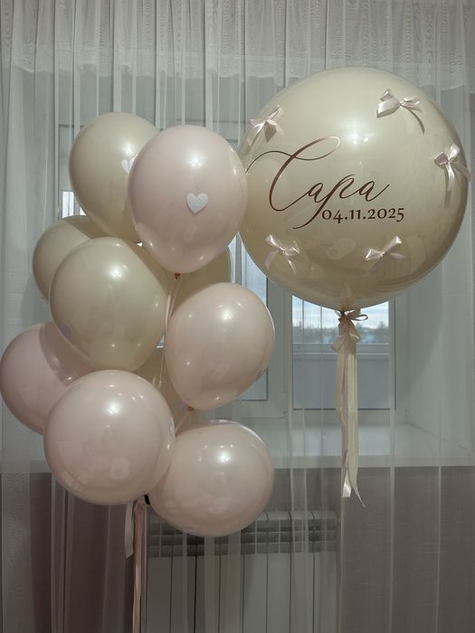 Продам шарики на фото розовые цветы