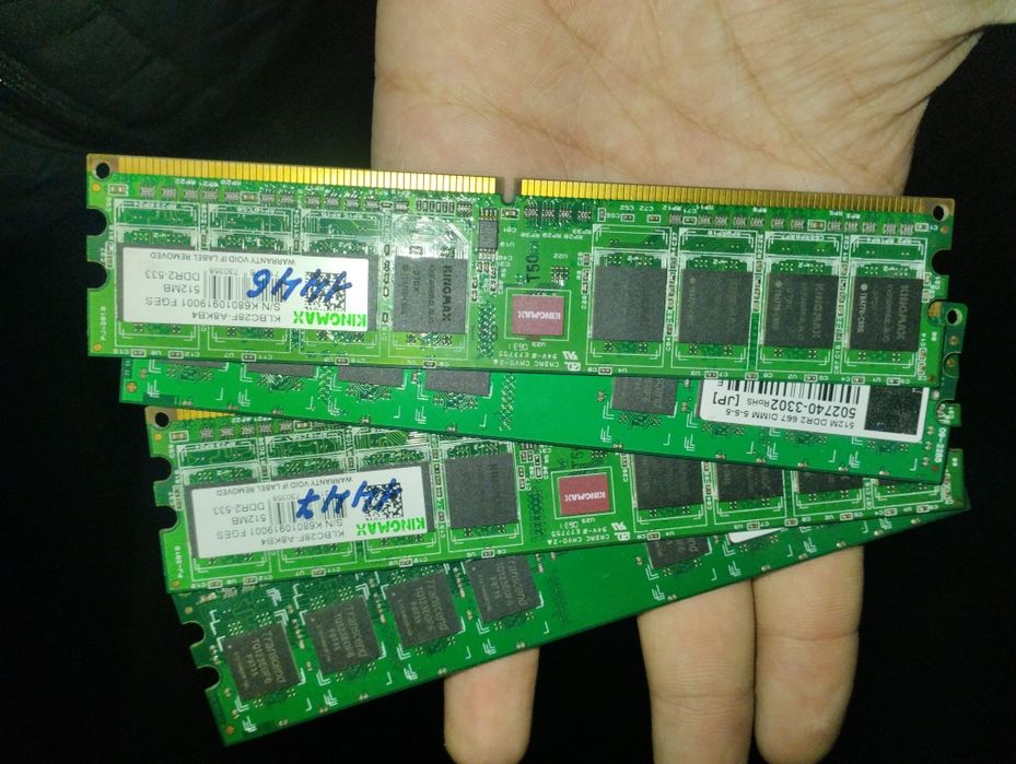 оперативка 512 мб, ддр2, состояние неизвестно