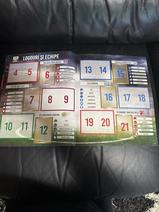 Stickere Panini Liga 1 Romania editia 2014-2015, 2015-2016, 2016-2017