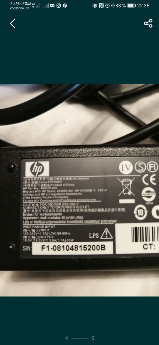 Încărcător laptop HP original