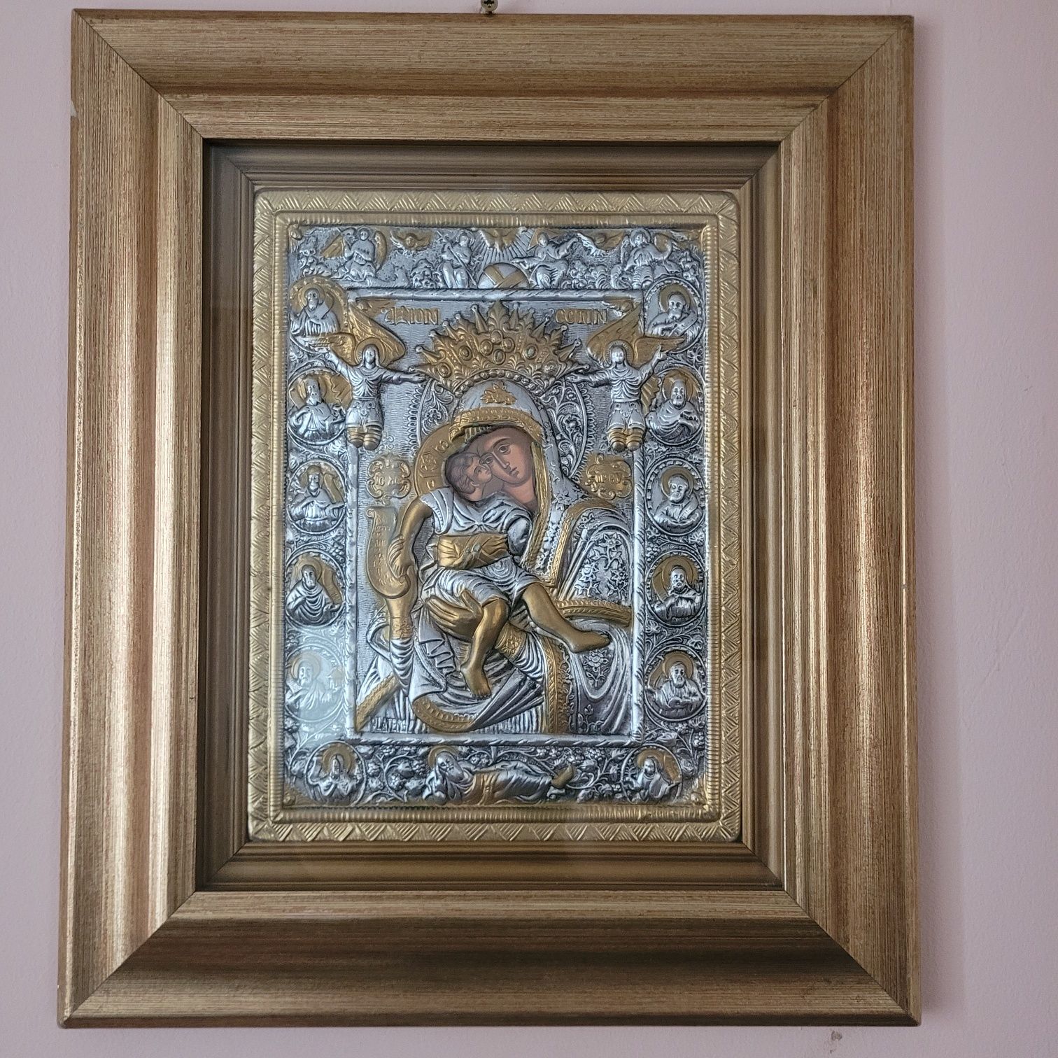 Икона посребрена и с позлата