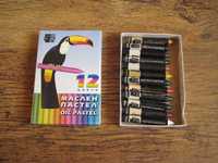 Маслени пастели 12 цвята или водни бои + скицник (блокче) за рисуване