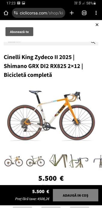 Gravel/cursiera/bicicleta carbon NOUÀ 2025 CINELLI 2x12 Grx di2