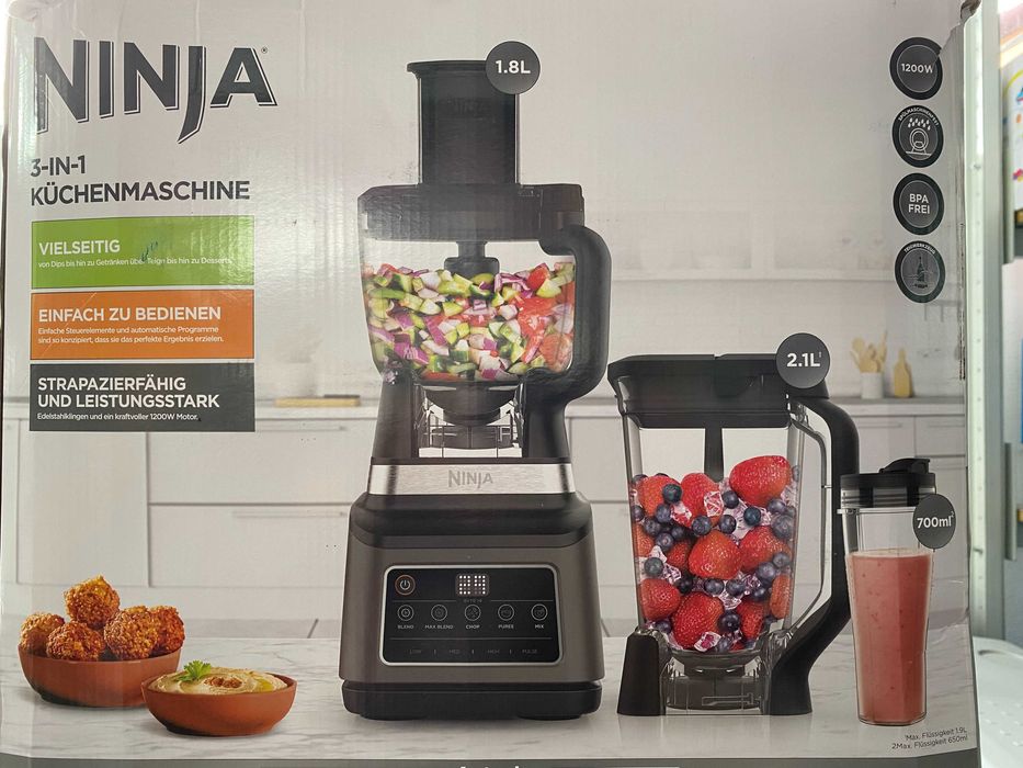 Robot de bucatarie Ninja 3-in-1 cu 5 programe Auto-iQ, BN800EU 1200 W
