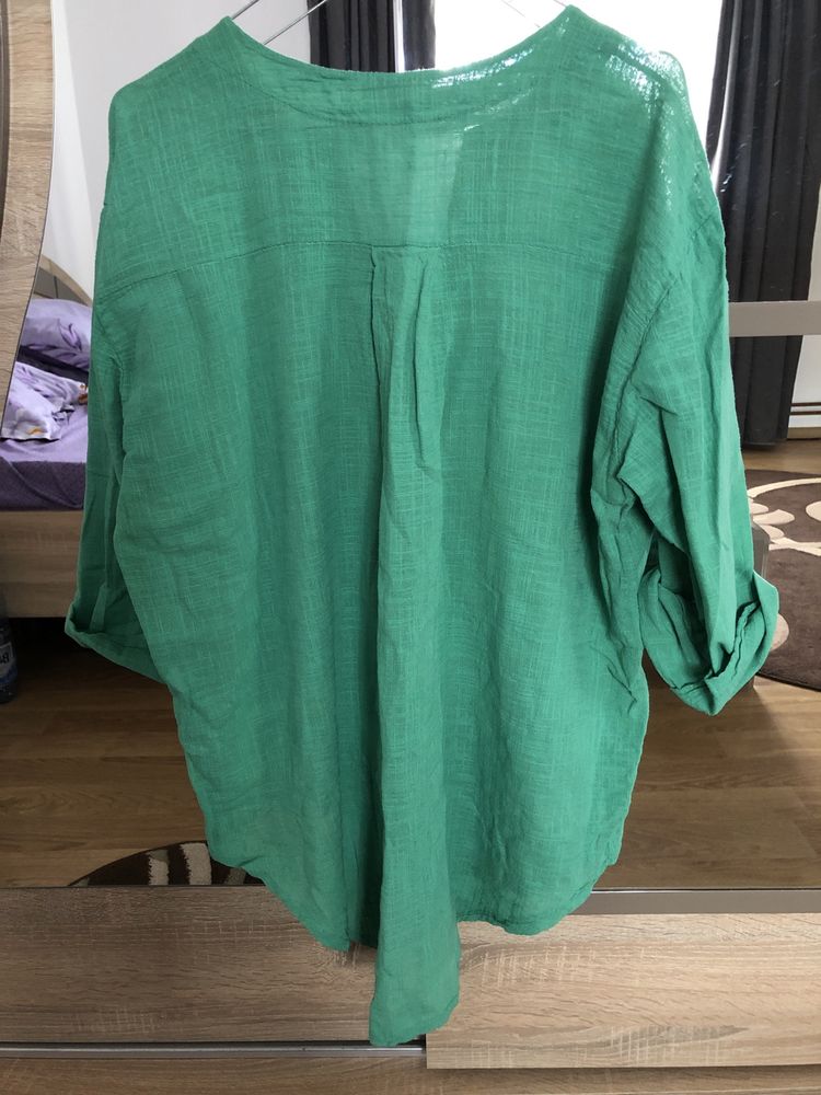 Bluza din in culoare verde