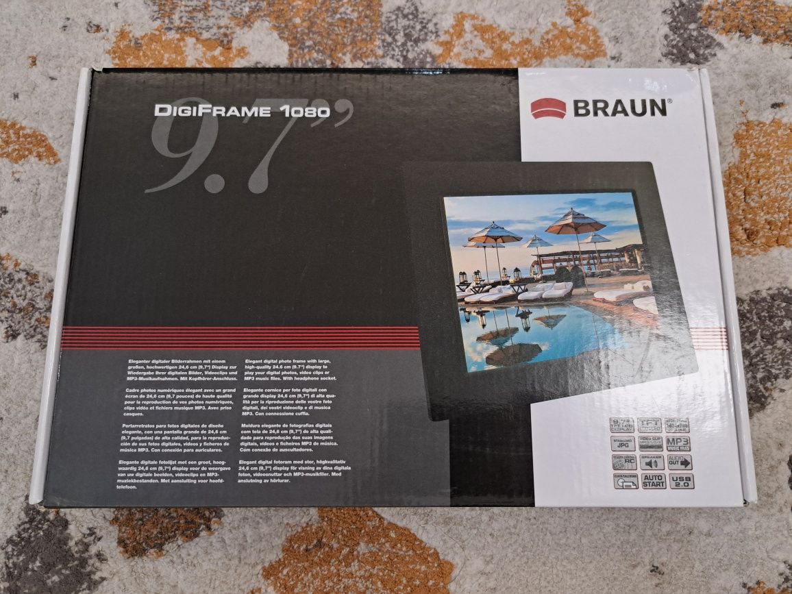 Дигитална фото рамка Braun DigiFrame 1080, 9.7”, Черна