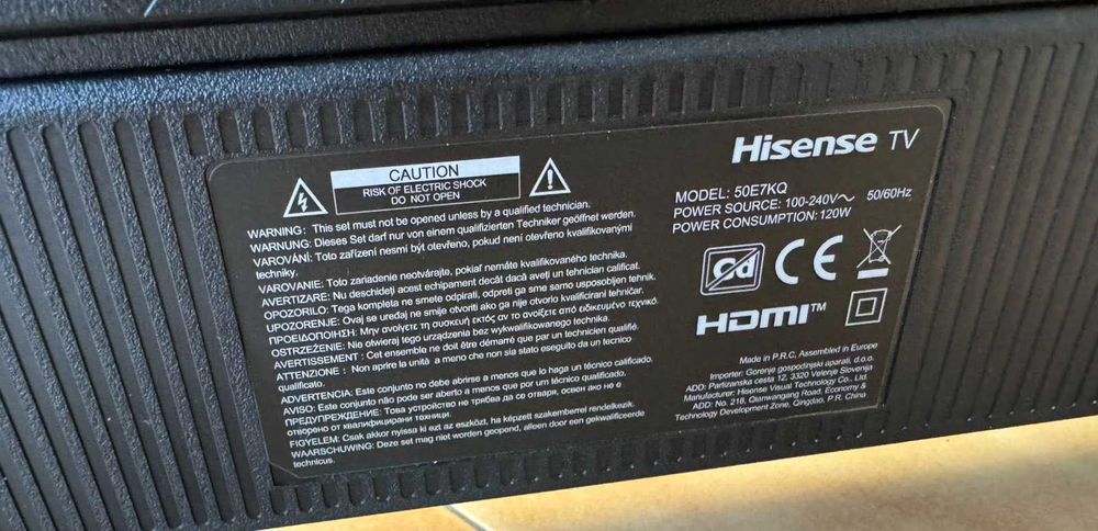 Смарт телевизор 50' HISENSE 50A7KQ 4K Ultra HD QLED SMART TV, VIDAA