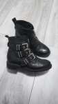 Ghete piele negre 38 cu catarame