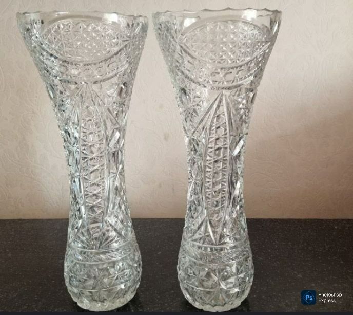 Хрустальные вазы для Вазы Новый Советский 2штук