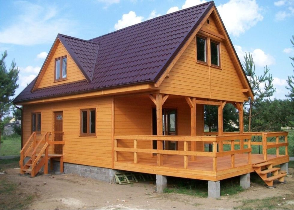 Vând cabane tip A si case din lemn