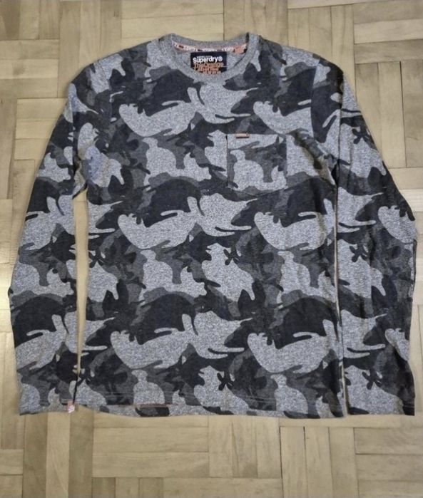 Tricou cu mânecă lungă / Bluza Superdry Bărbați, model Camuflaj - S
