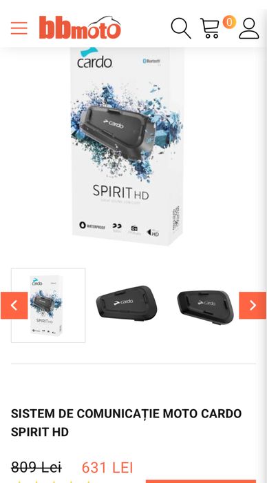 Intercom Moto Cardo, spirit Hd, sigilat, transport inclus