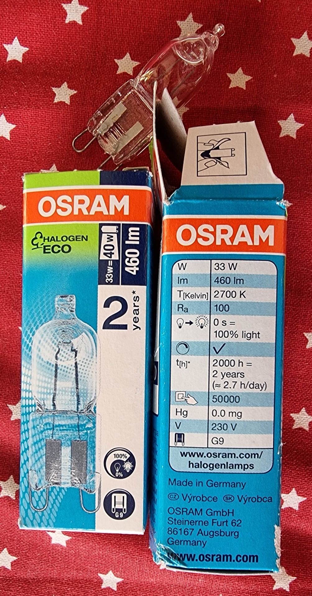 set 3 becuri OSRAM soclu G9  33W 460 lm dimabil