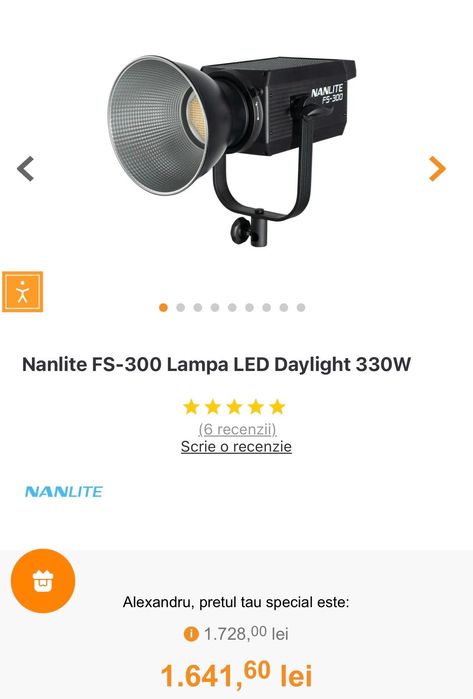 Nanlite FS-300 Lampa LED Daylight 330W