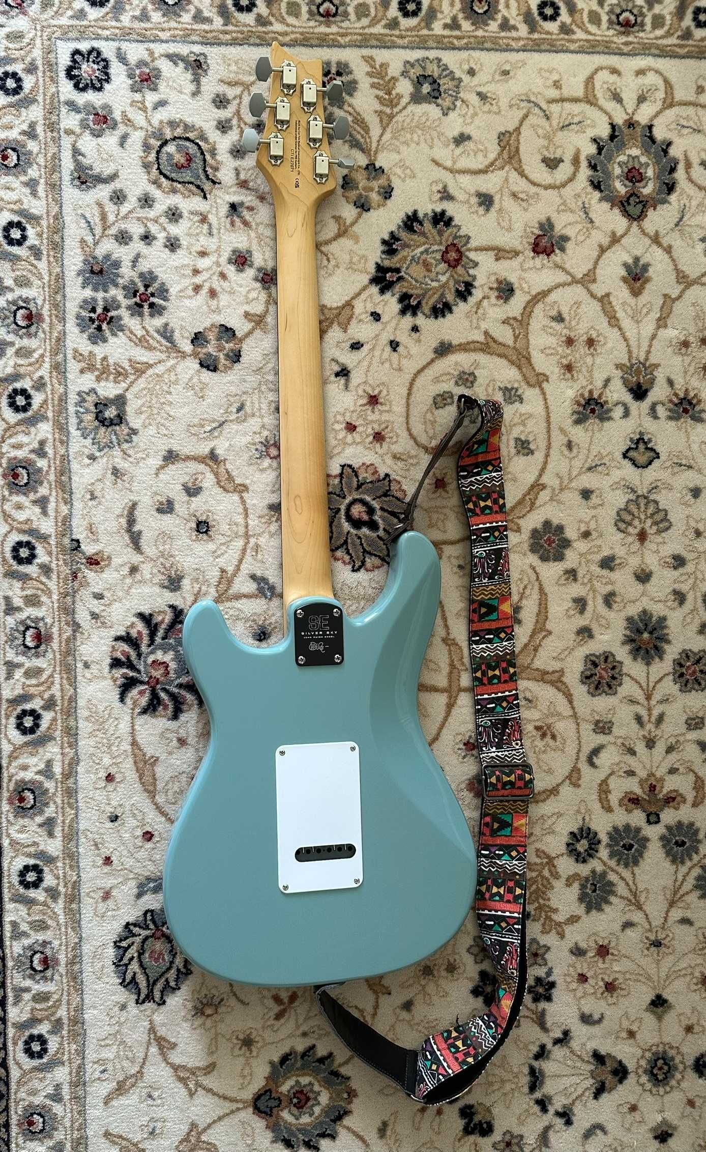 Chitara Electrica PRS SE Silver Sky Stone Blue cu husa