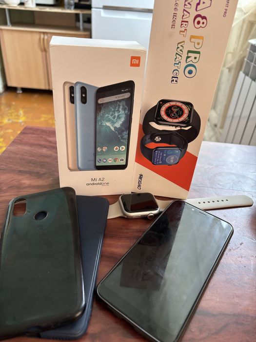 Продам xiaomi mi a2 128gb и часы