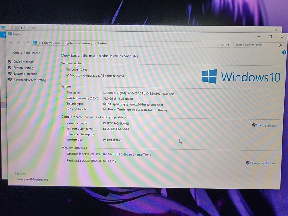 Pc Core i5 10400f. Asus rx6800 16 gb