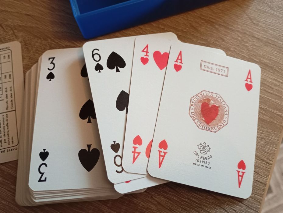 Set cărți de joc Dal Negro din 1971