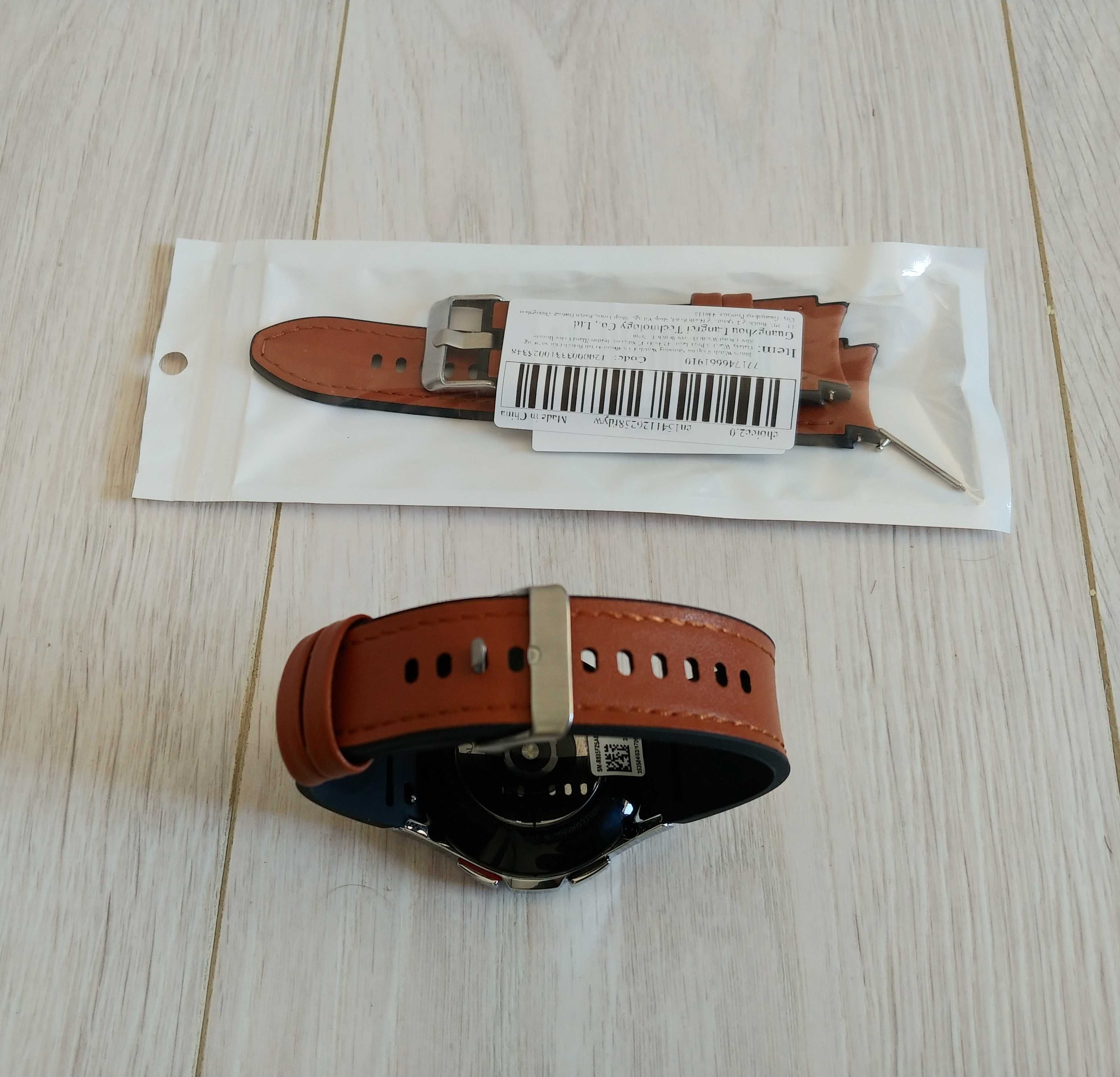 Curea hibrid piele-silicon, 20mm, pentru Samsung Galaxy Watch 4/5/6