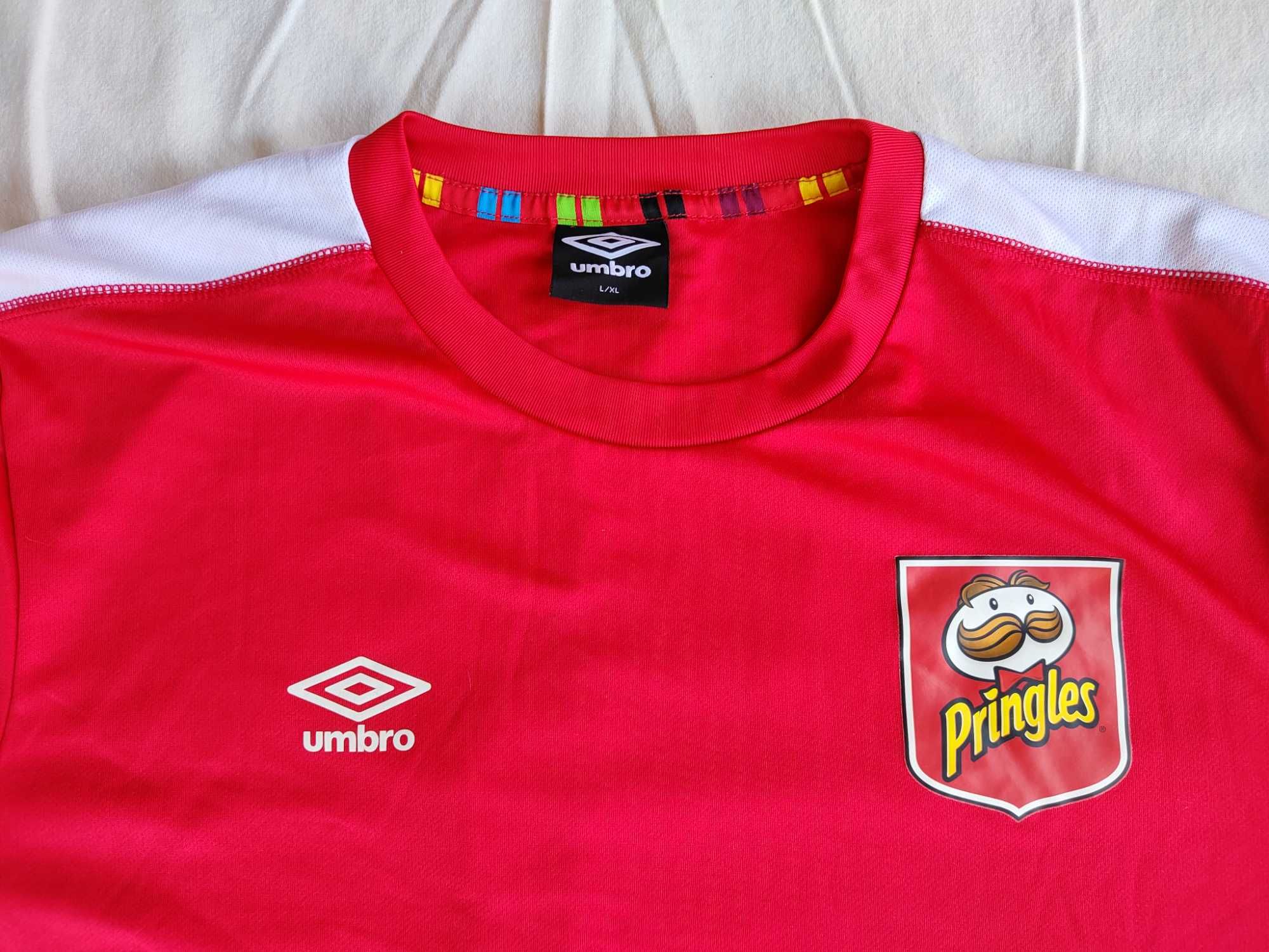 Мъжка червена тениска Pringles Umbro размер L