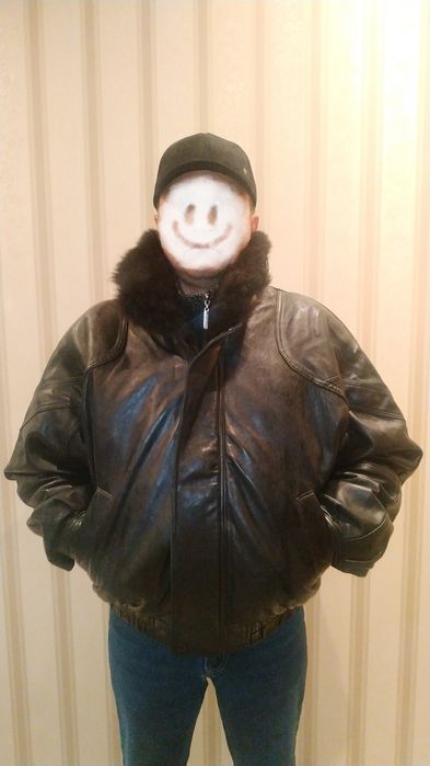 Продаётся мужская меховая кожаная куртка