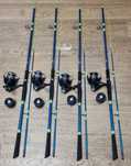 SET 4 Lansete SAIMINO WHITE AMUR 3,0M 80-200g + 4 Mulinete FL CFB6000