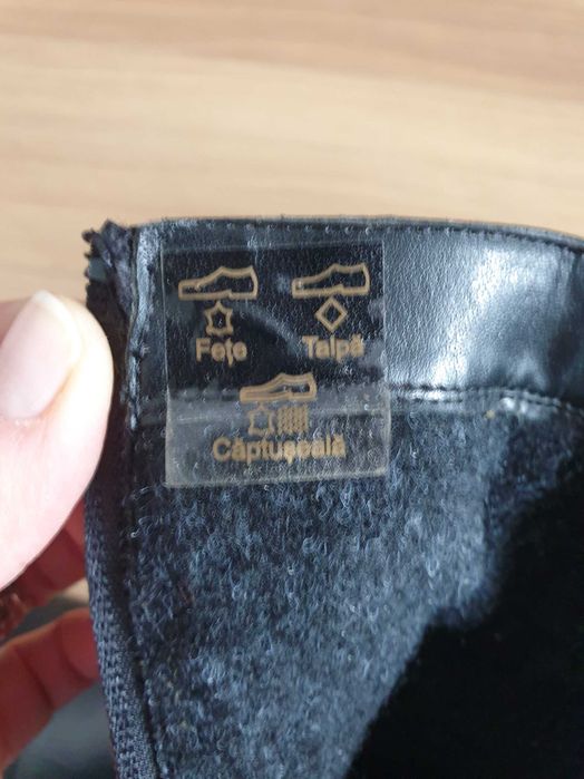 Cizme elegante captusite, marimea 36, interior 23 cm - noi