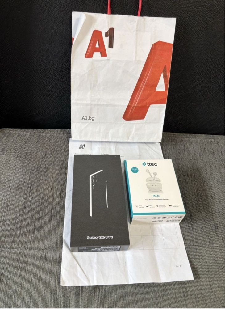 КАТО НОВ 512GB Samsung S25 Ultra A1 Гаранция 2027г. Gray / Сив