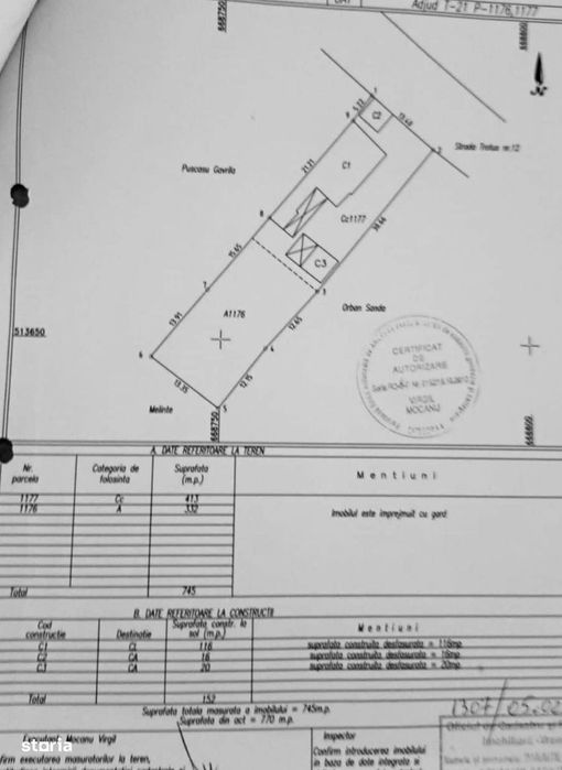 Teren Zona Posta cu casa batraneasca