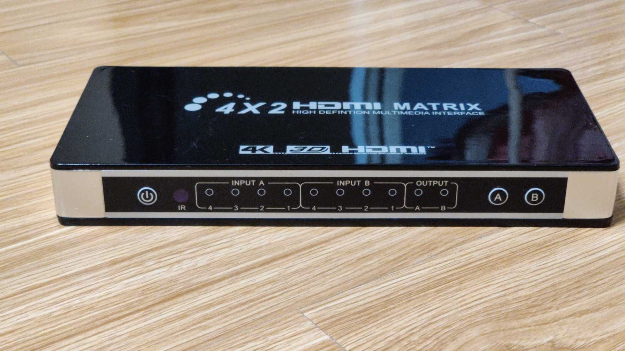 Матричный сплиттер HDMI 4x2 с пультом ДУ (разветвитель, splitter)