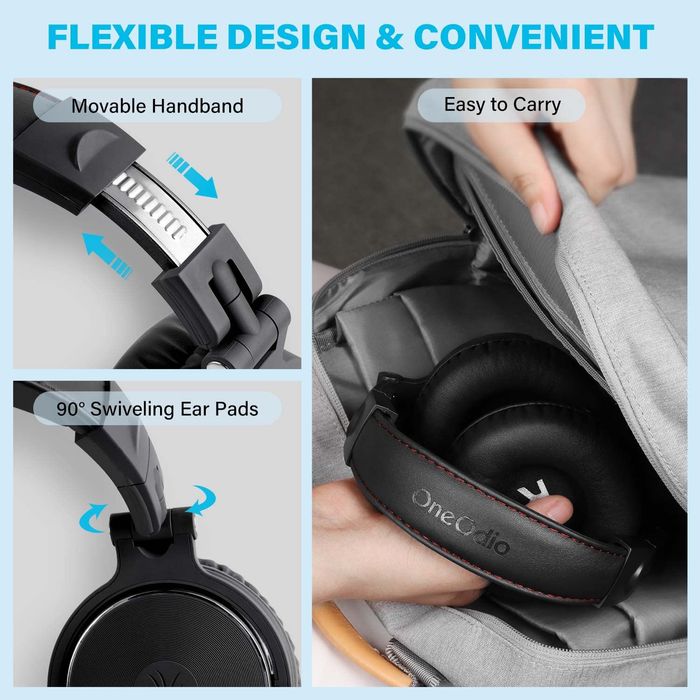 Професионални слушалки OneOdio Studio Pro-10, 20Hz-40KHz, 6.35/3.5 mm