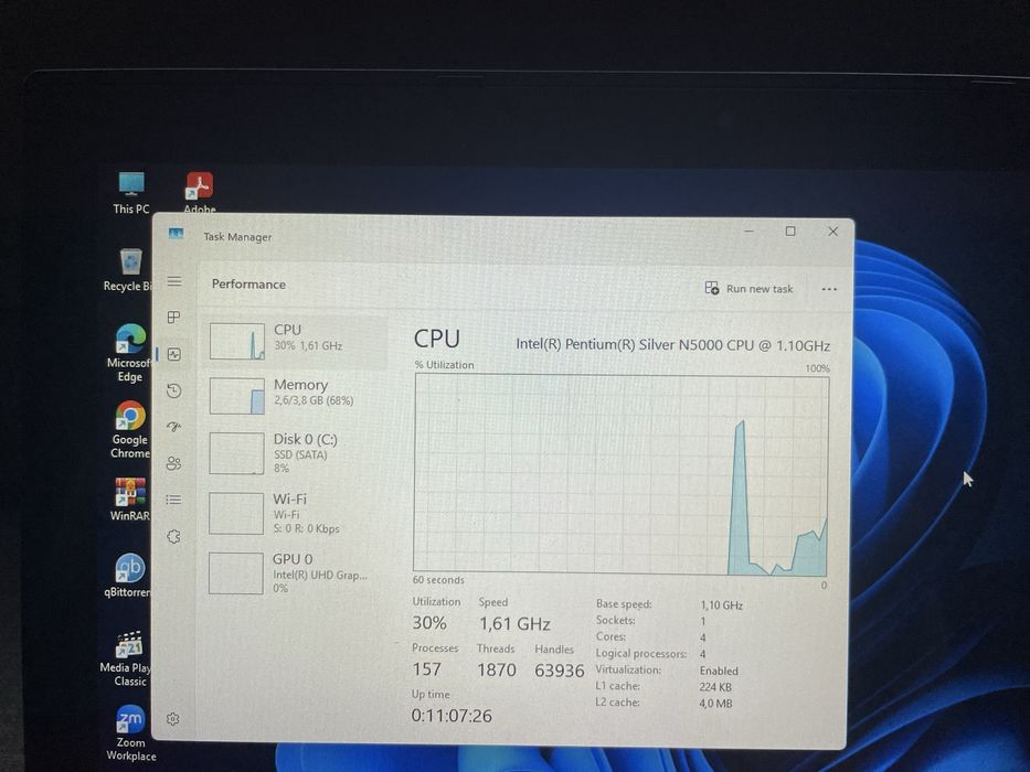 Лаптоп Acer TravelMate B Spin 11 inch.