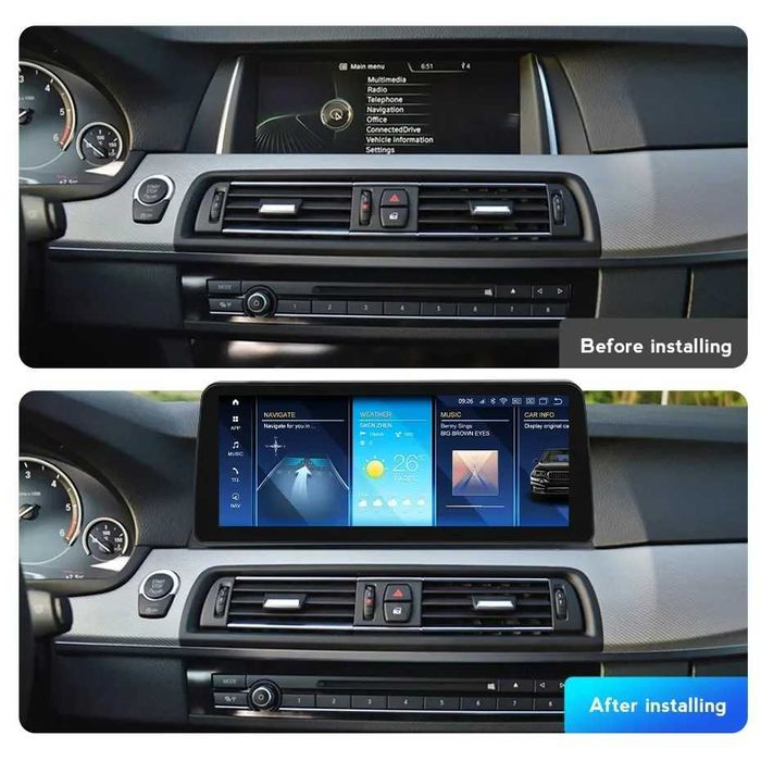 Navigatie Android 13 dedicata BMW F10/F11 , 10,25 inch / 12,3 inch