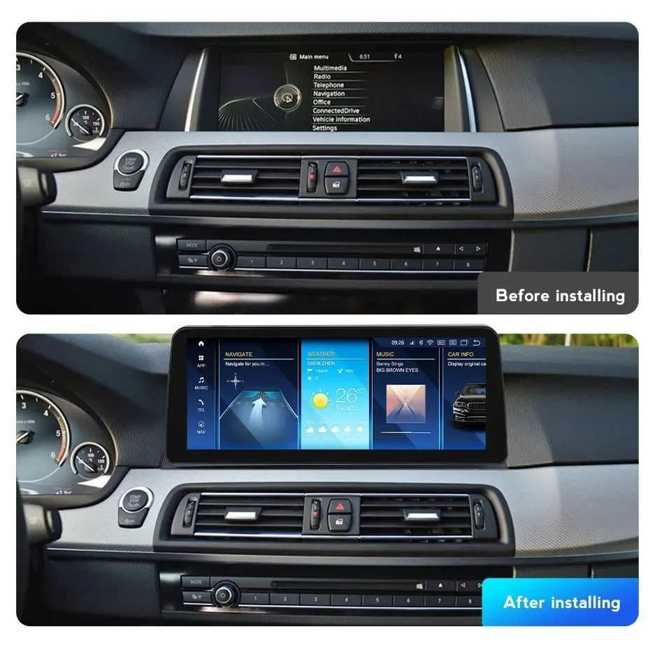 Navigatie android 12 dedicata BMW F10/F11 , 10,25 inch / 12,3 inch