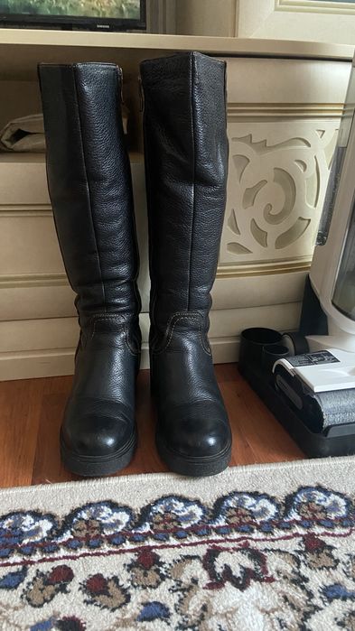 Сапоги женские кожаные