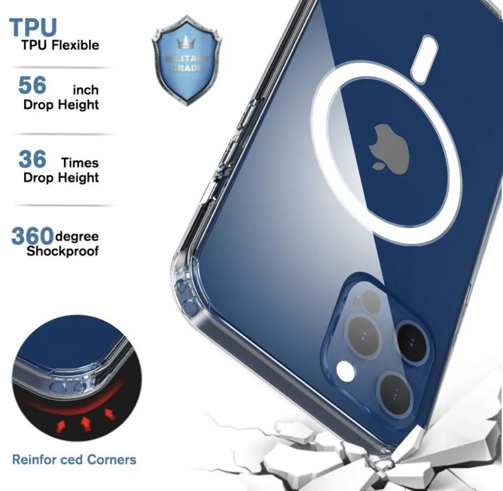 Husa Transparenta MagSafe Apple iPhone 16/15/14/13/12/11