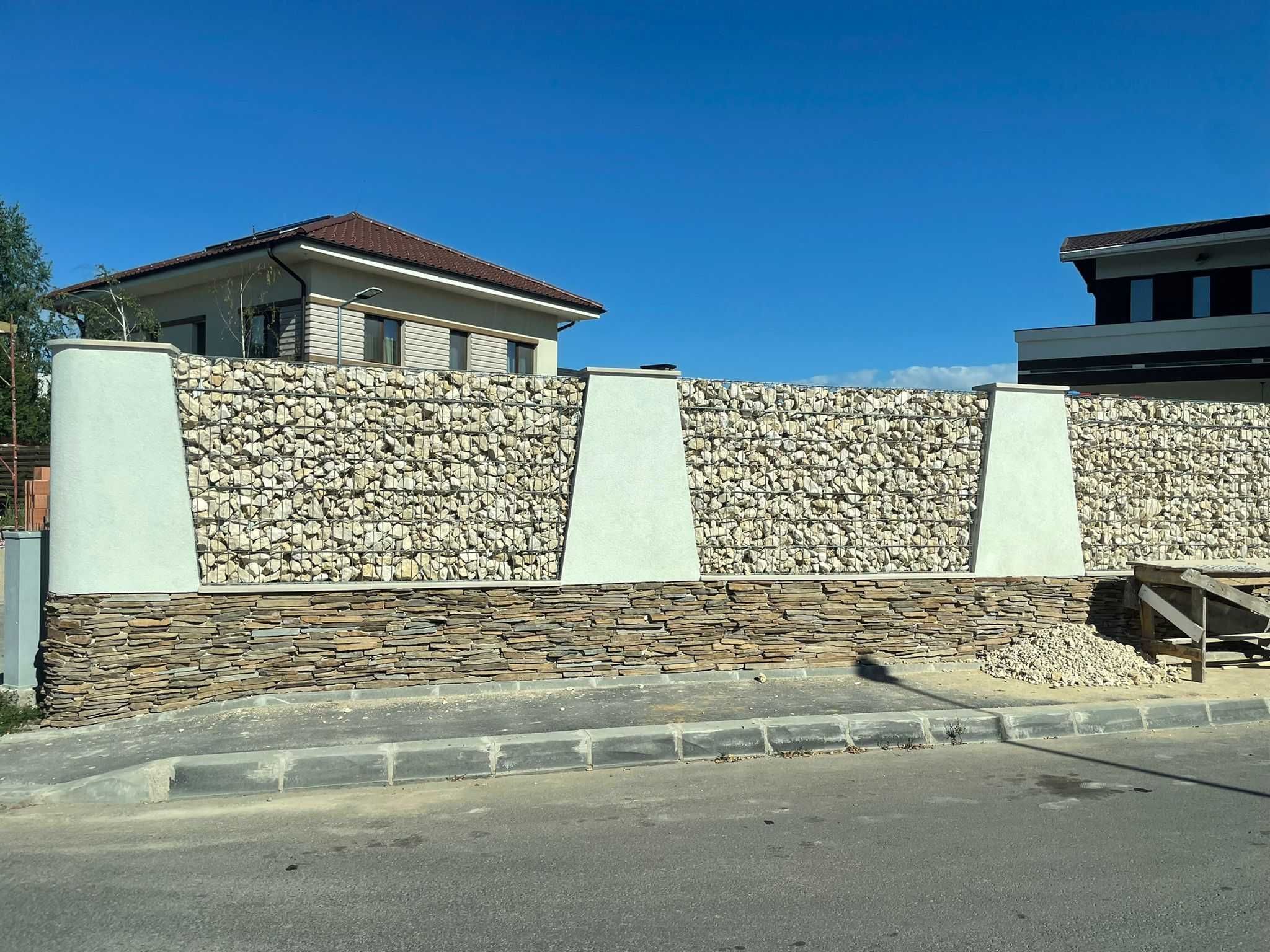 Piatra pentru garduri piatra alba calcar decorativ gabioane