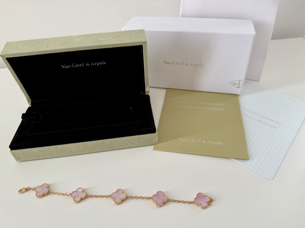 Van Cleef & Arpels Гривна с 18к Златно покритие - Цвят Розов + Кутия