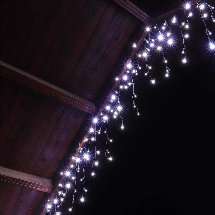 НОВО коледни външни лампички 6м х 30-50-60 студено бяла с ФЛАШ ЕФЕКТ