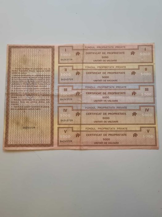 2 certificate de actionar unisem+2 carnete cert.proprietate